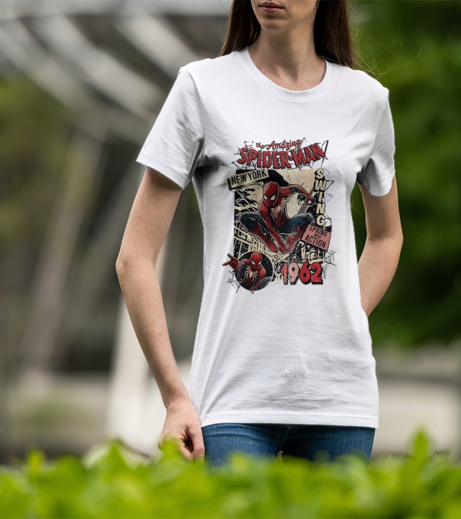 Amazing Spider Man New York Swing Spring Into Action 1962 T-Shirt