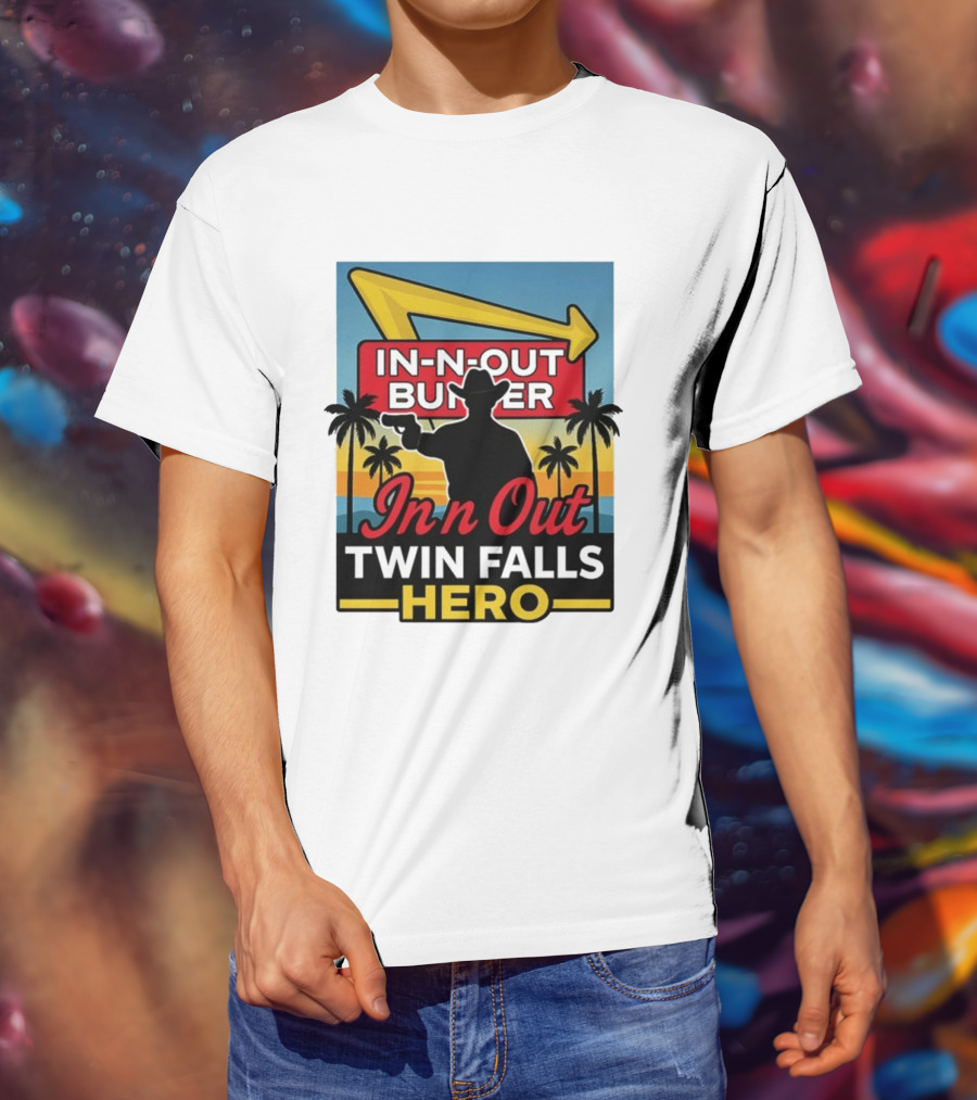 In N Out Burger Twin Falls Hero Retro Western 2026 T-Shirt