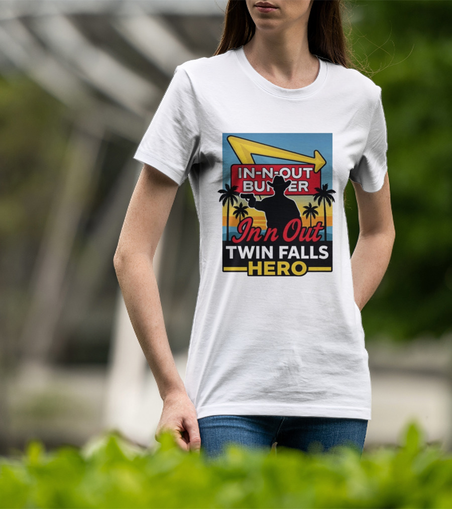 In N Out Burger Twin Falls Hero Retro Western 2026 T-Shirt