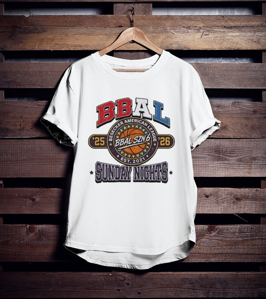Dave Portnoy Besecker American League BBAL SZN 6 Sunday Nights 2025 2026 T-Shirt