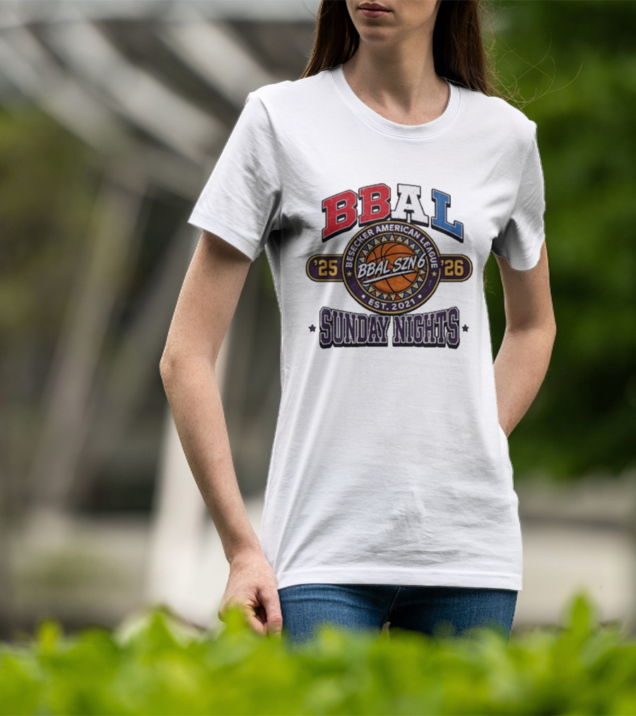 Dave Portnoy Besecker American League BBAL SZN 6 Sunday Nights 2025 2026 T-Shirt