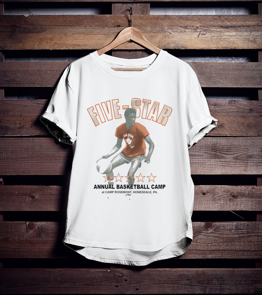 FIVE STAR Annual Basketball Camp At Camp Rosemont Honesdale PA T-Shirt