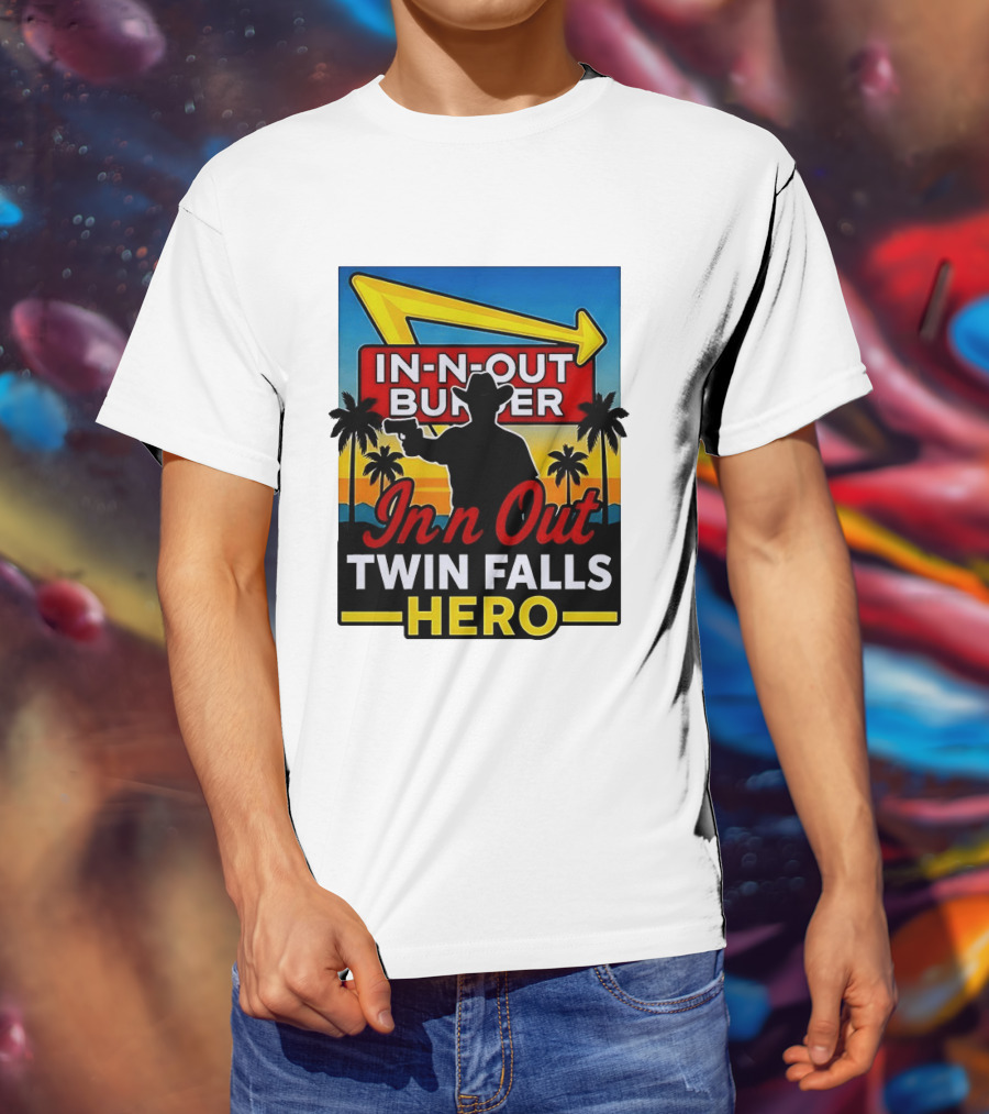In N Out Burger Twin Falls Hero Western Sunset T-Shirt