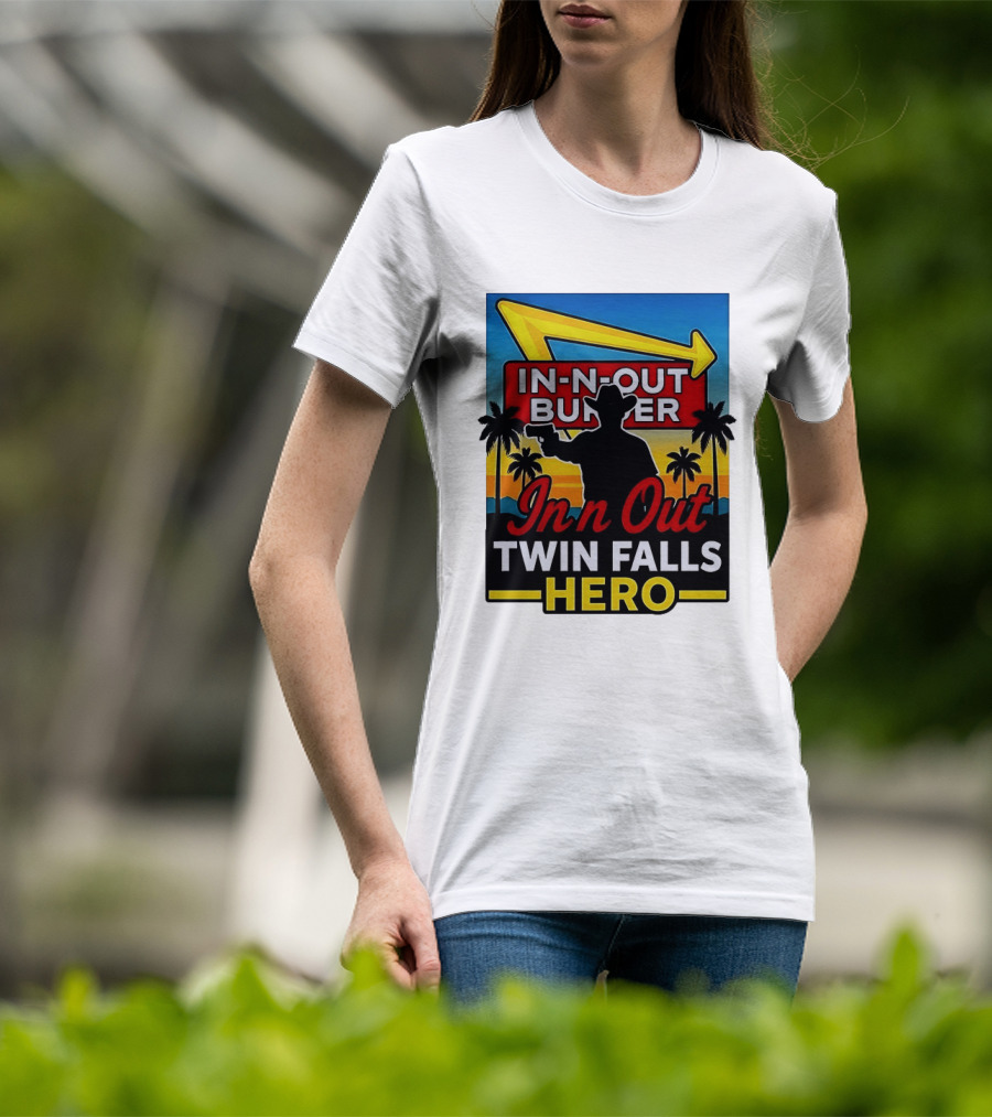 In N Out Burger Twin Falls Hero Western Sunset T-Shirt