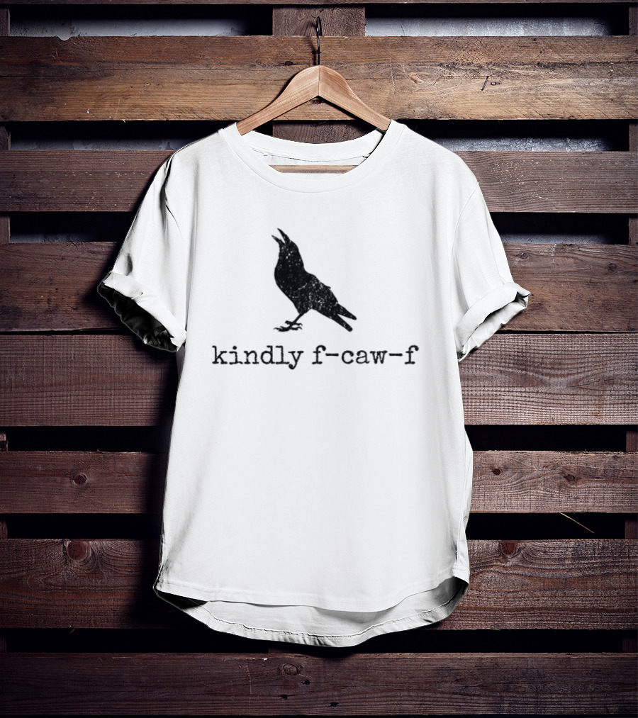 Raven Kindly F Caw F Silhouette Meme T-Shirt