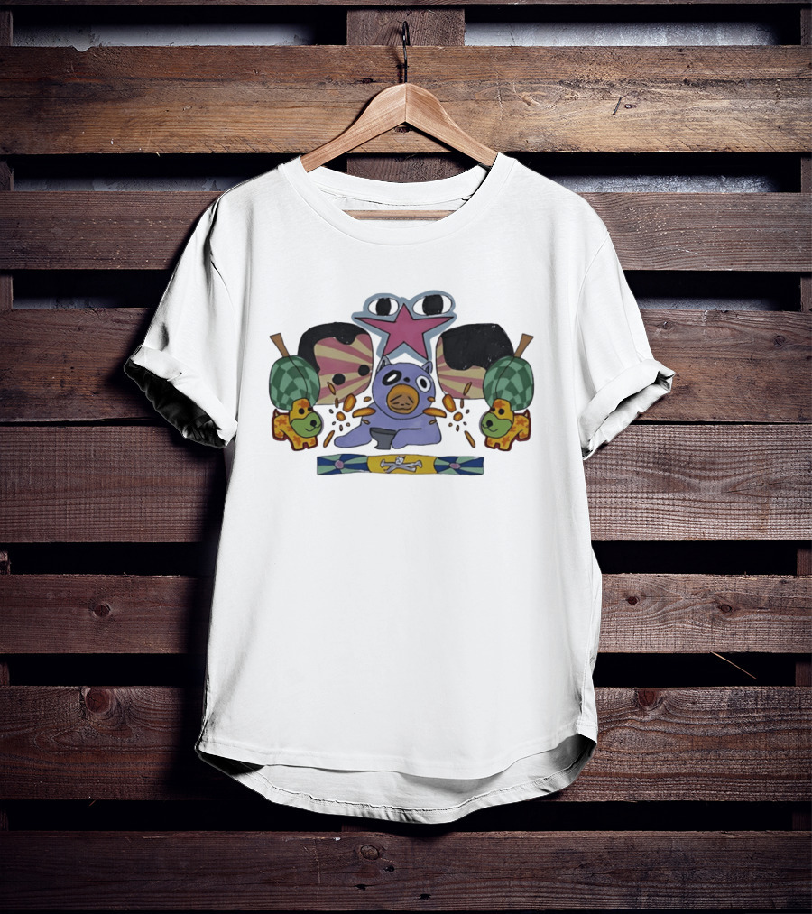Purple Creature And Star With Puppets And Skulls T-Shirt