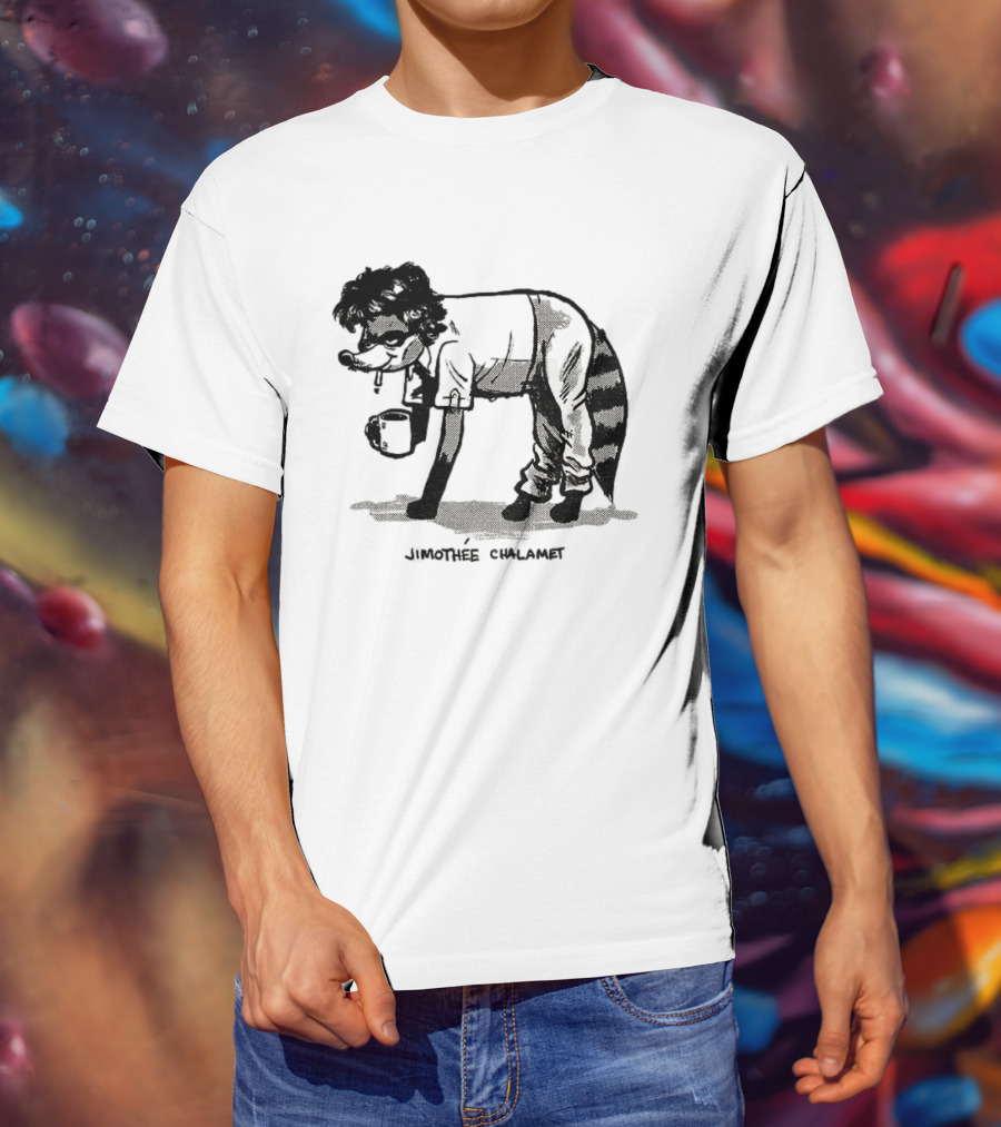 Timothée Chalamet Jimothy Raccoon 2026 Crossover Meme T-Shirt