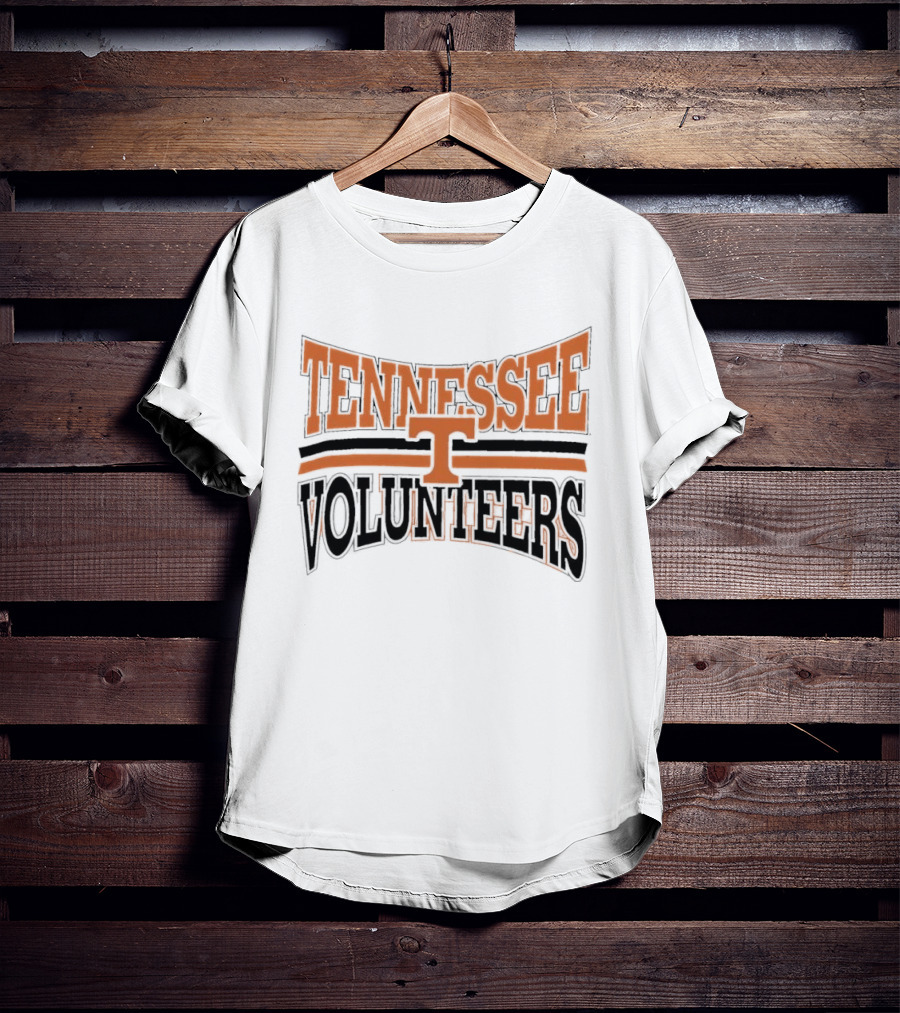 Tennessee Volunteers NCAA Orange Black Arched Block Lettering T-Shirt
