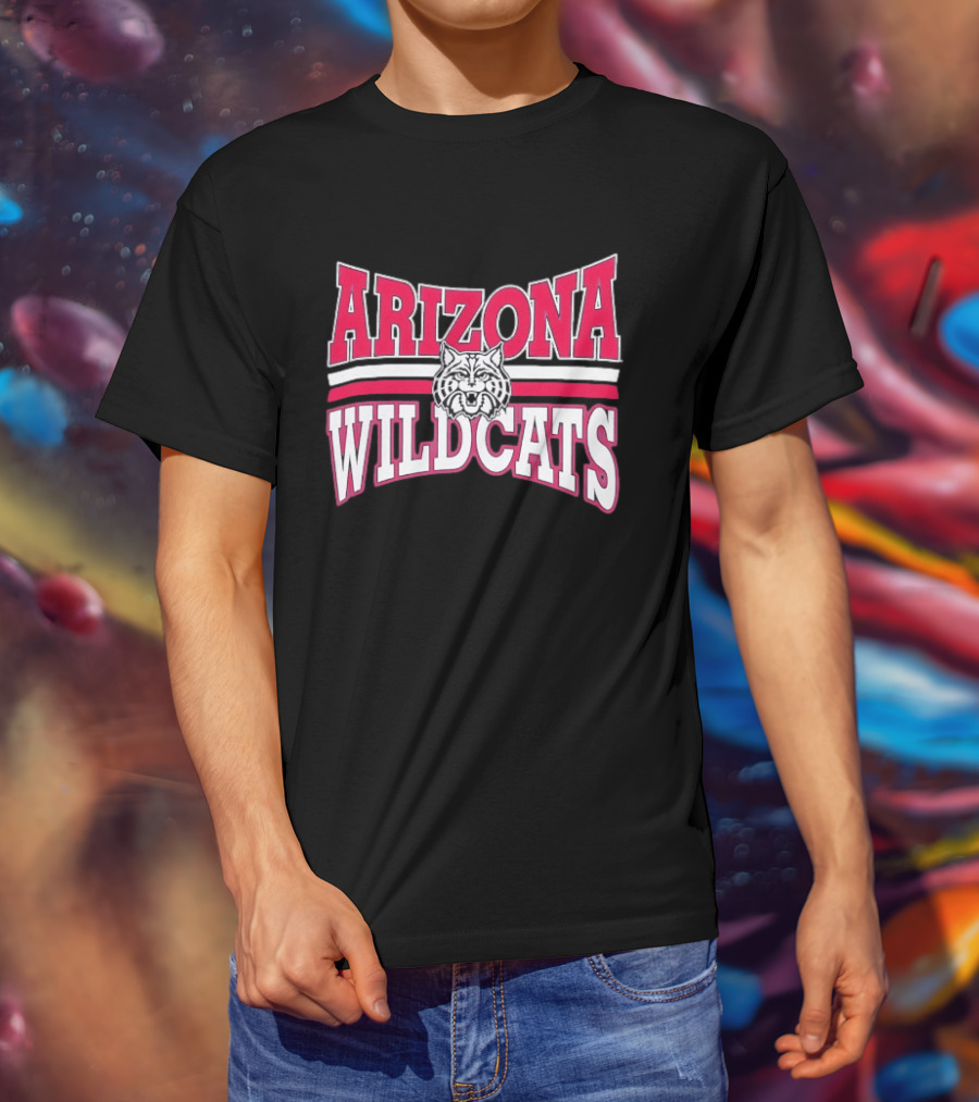 Arizona Wildcats NCAA Head Red White Stripes T-Shirt