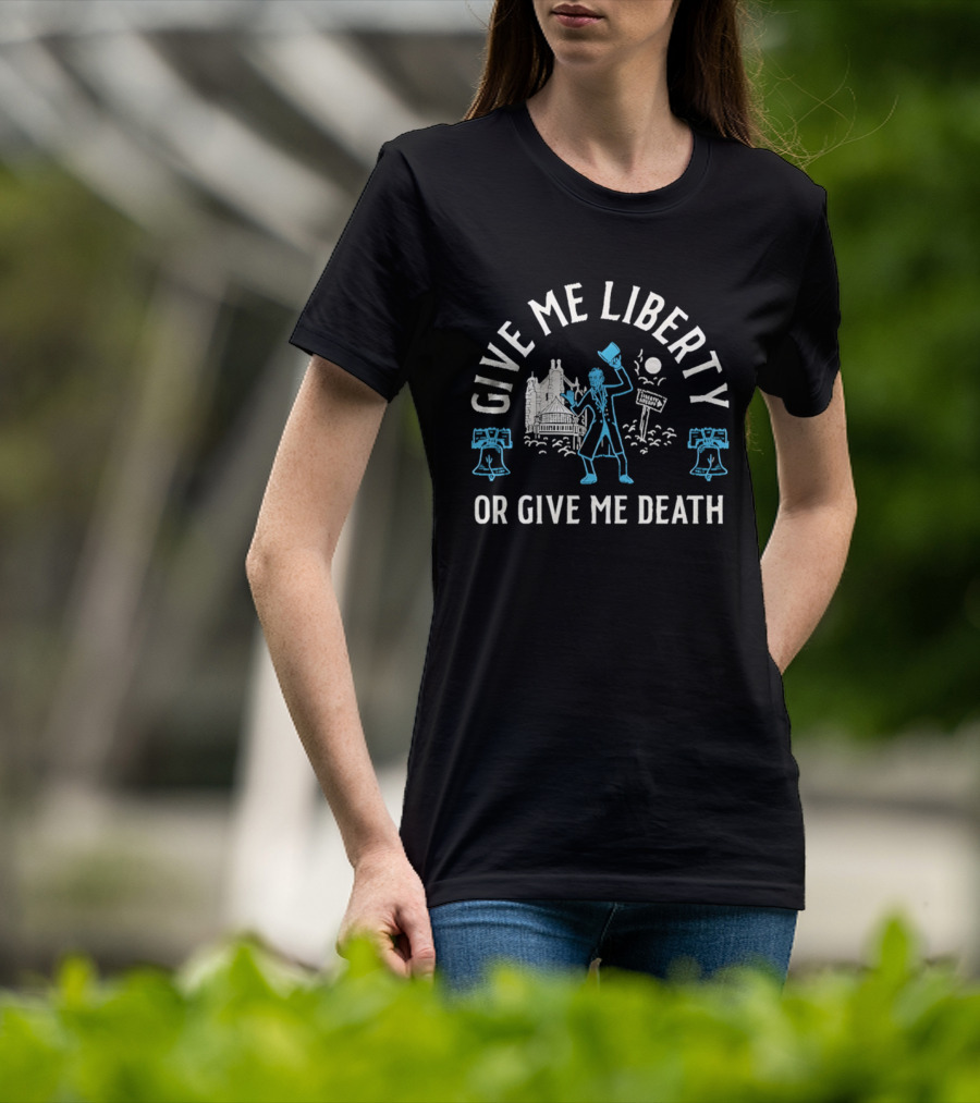 Give Me Liberty Or Give Me Death Abraham Lincoln Liberty Square Historic T-Shirt