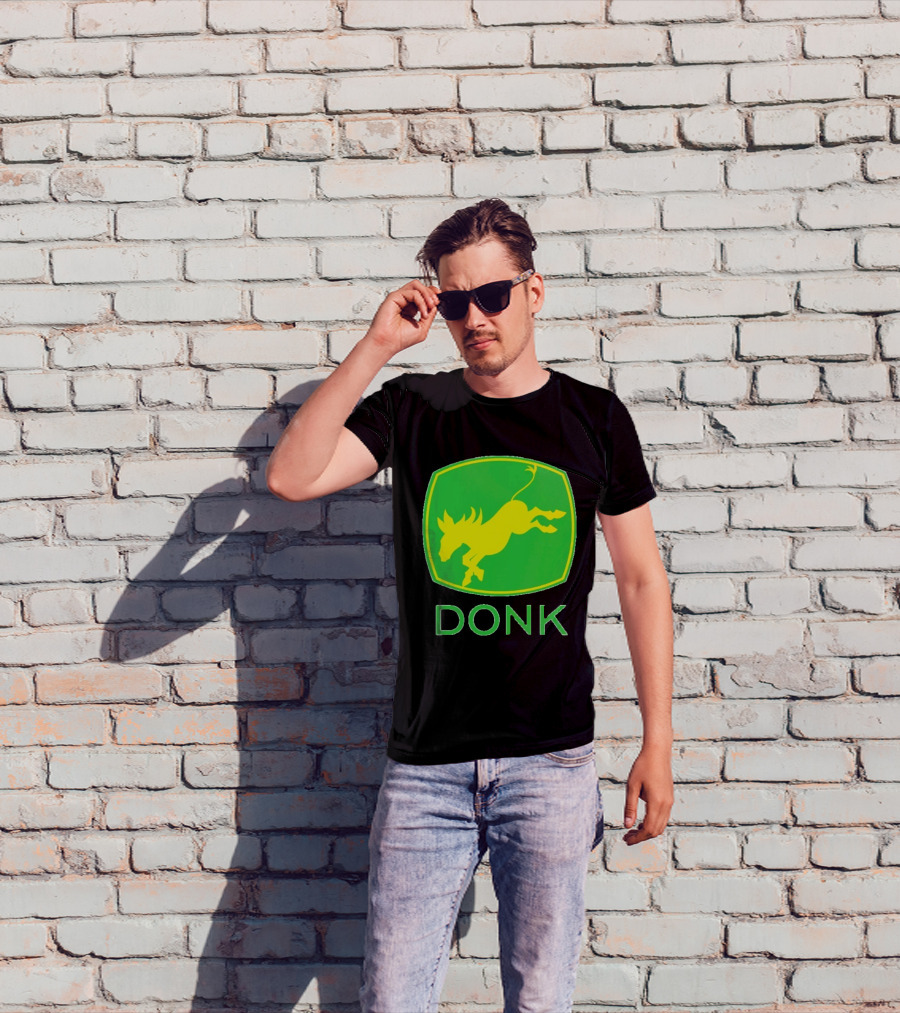 Donk Green And Yellow Farming Donkey T-Shirt