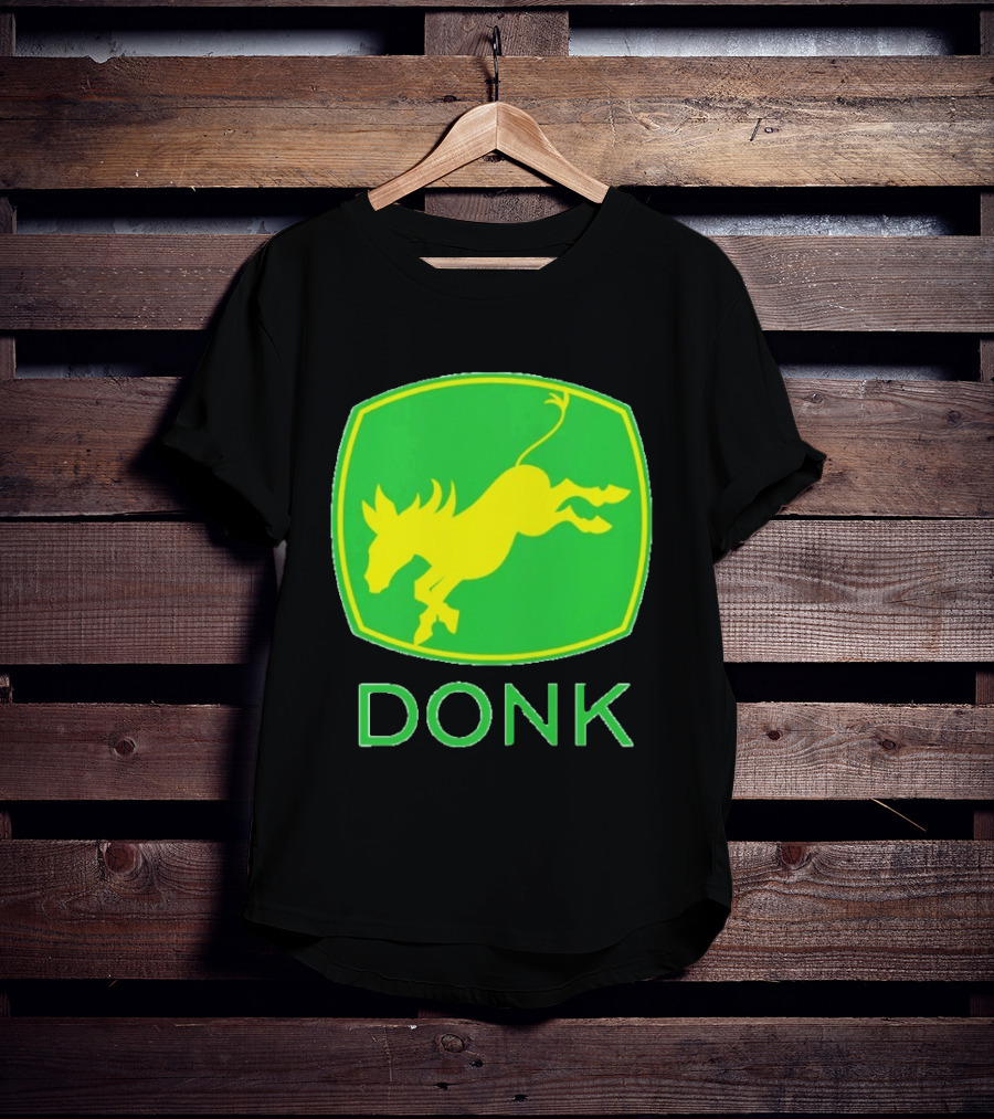 Donk Green And Yellow Farming Donkey T-Shirt