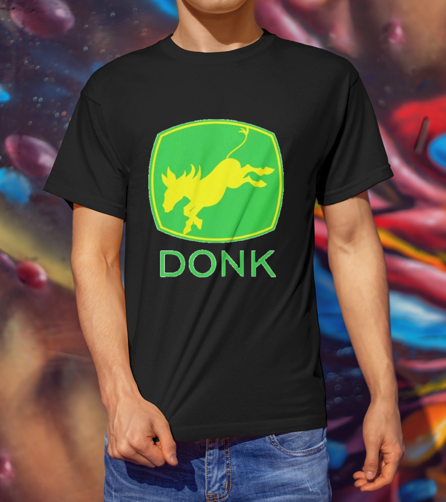 Donk Green And Yellow Farming Donkey T-Shirt