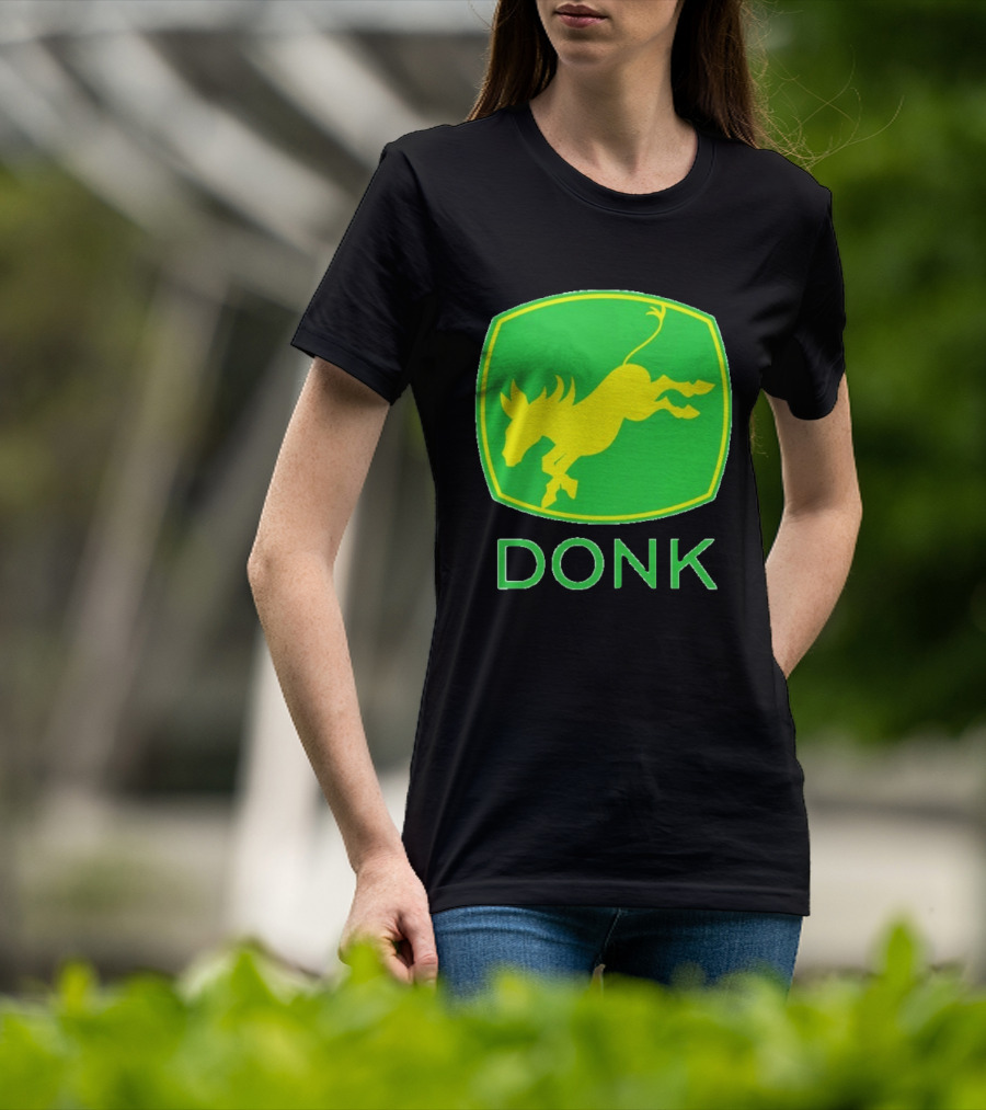 Donk Green And Yellow Farming Donkey T-Shirt