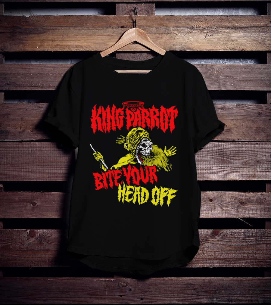 King Parrot Bite Your Head Off Skull And Creature T-Shirt