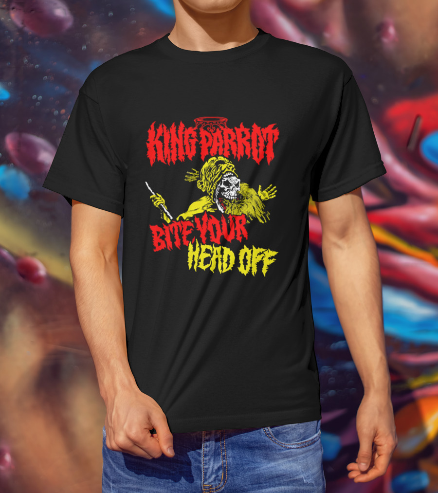 King Parrot Bite Your Head Off Skull And Creature T-Shirt