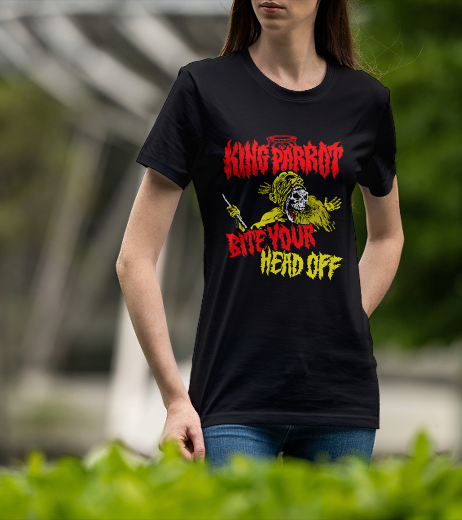 King Parrot Bite Your Head Off Skull And Creature T-Shirt