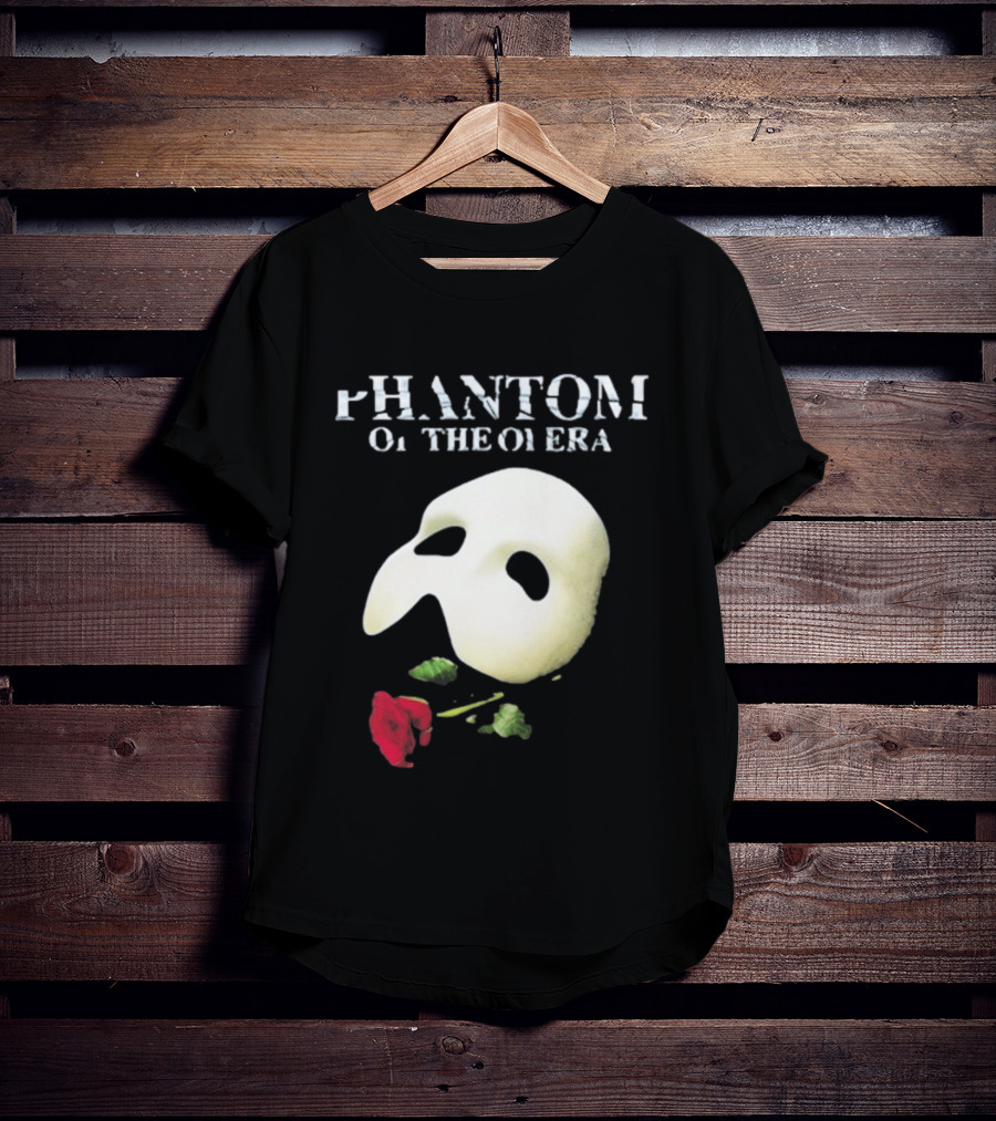Phantom Of The Opera Mask Red Rose T-Shirt