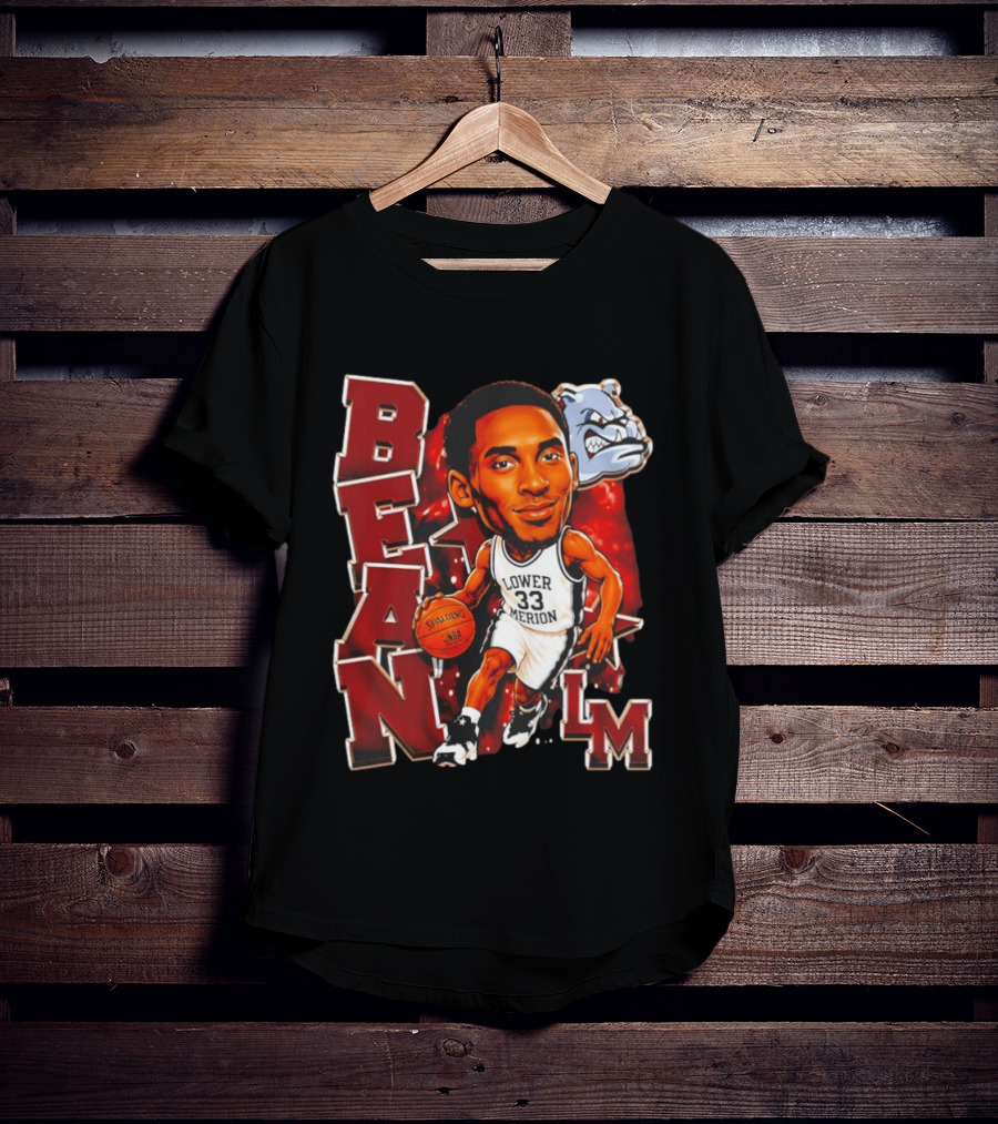 Kobe Bryant Lower Merion Aces Bean Spalding NBA Basketball LM Bulldog T-Shirt