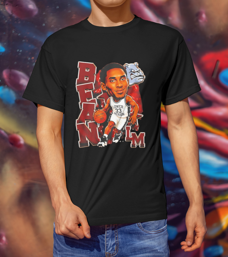 Kobe Bryant Lower Merion Aces Bean Spalding NBA Basketball LM Bulldog T-Shirt