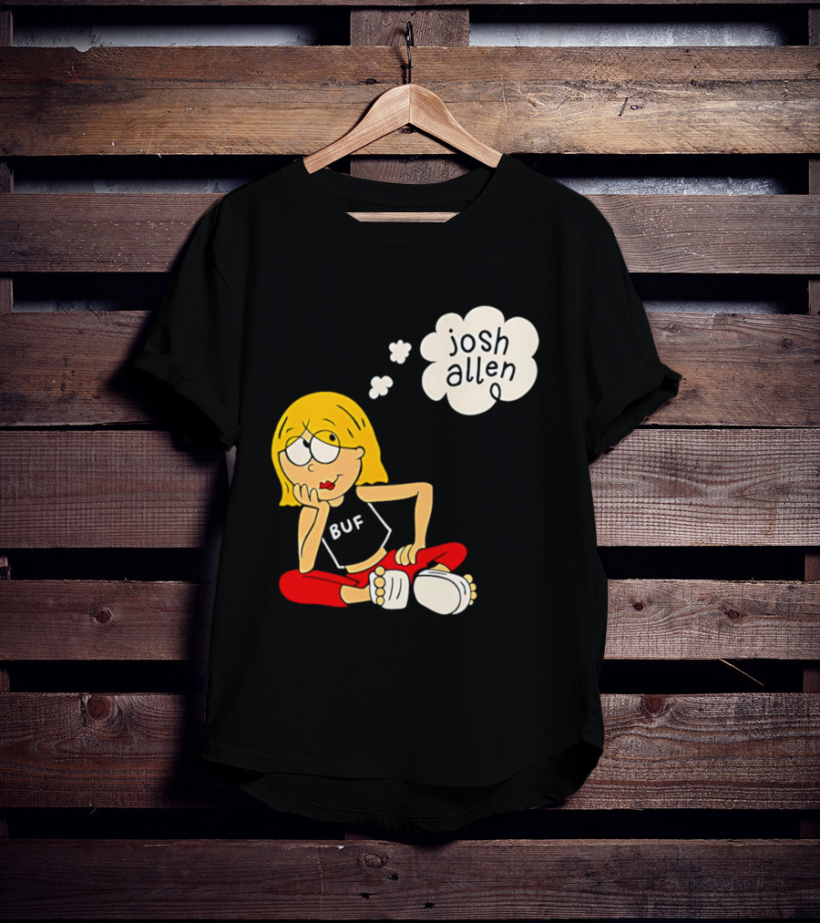Lizzie McGuire BUF Josh Allen Dreaming Cartoon T-Shirt