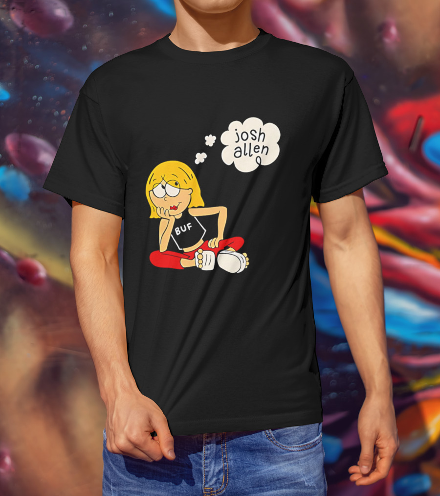 Lizzie McGuire BUF Josh Allen Dreaming Cartoon T-Shirt