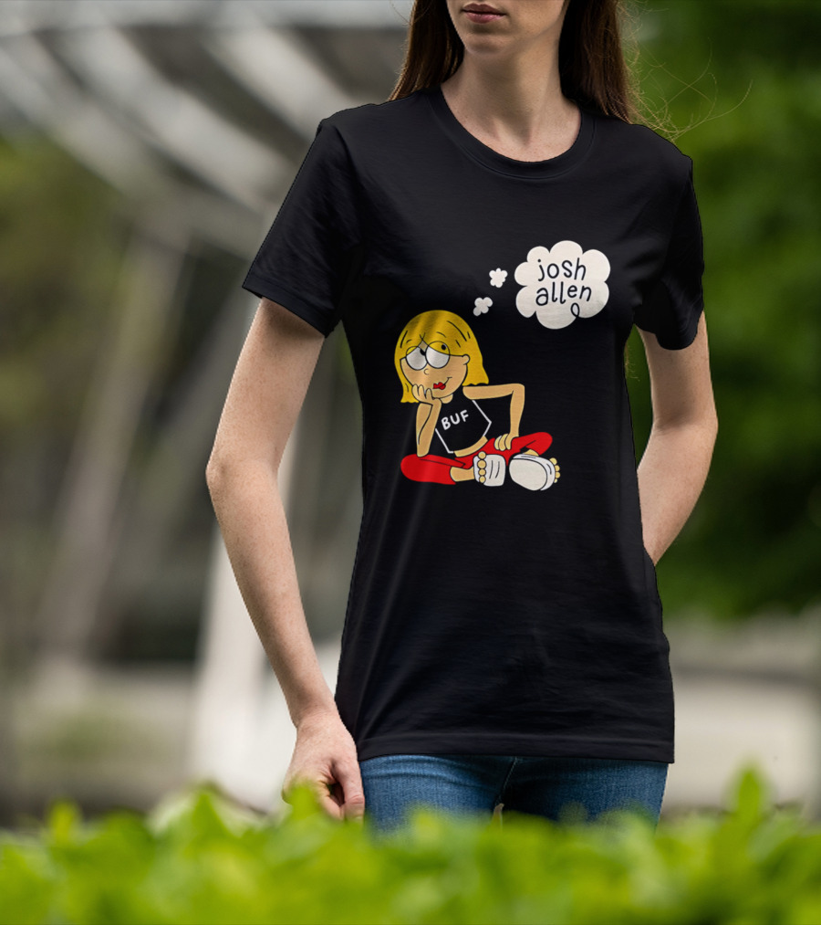 Lizzie McGuire BUF Josh Allen Dreaming Cartoon T-Shirt
