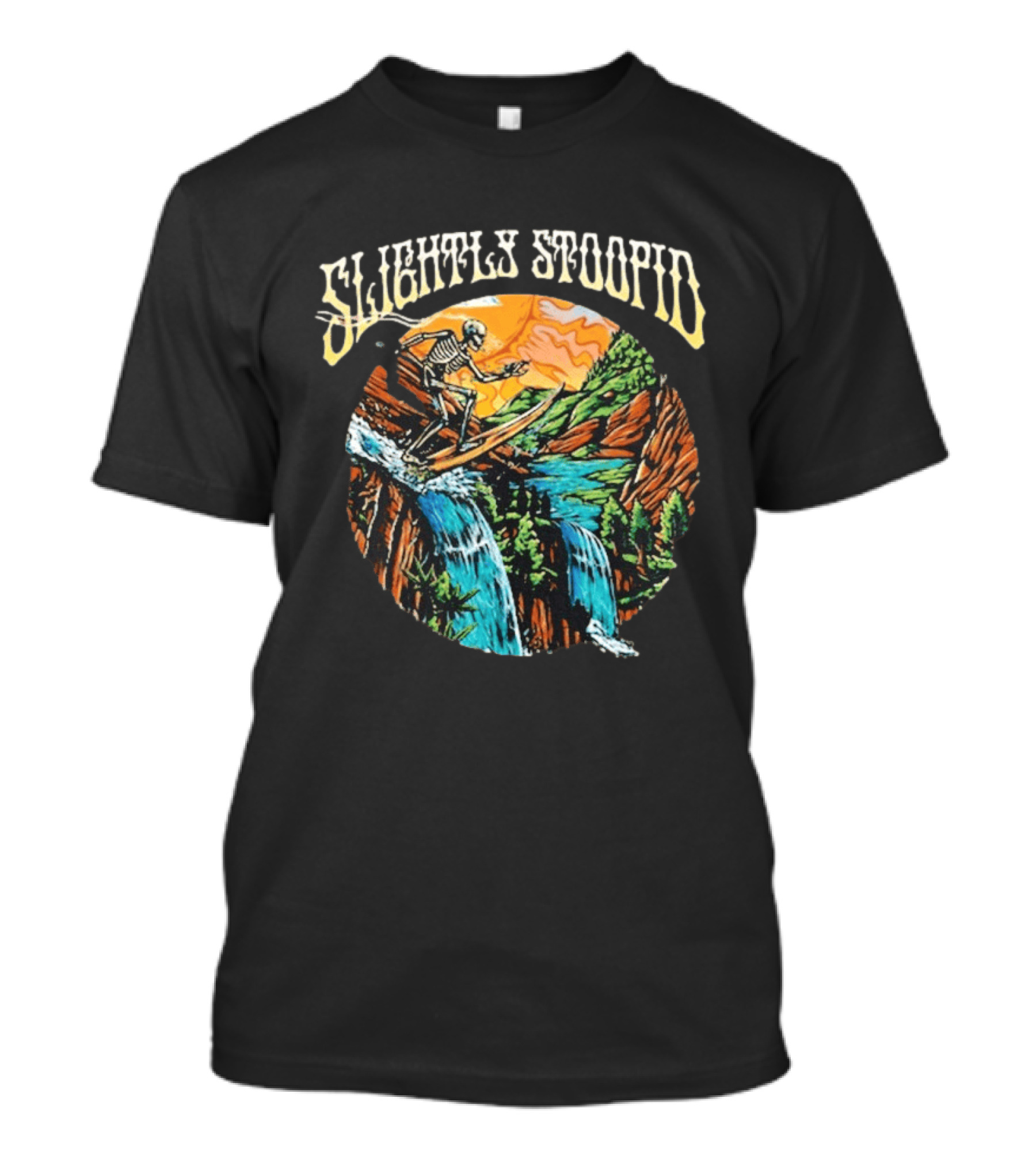 Slightly Stoopid Skeleton Surfing Red Rocks August 8 2026 T-Shirt