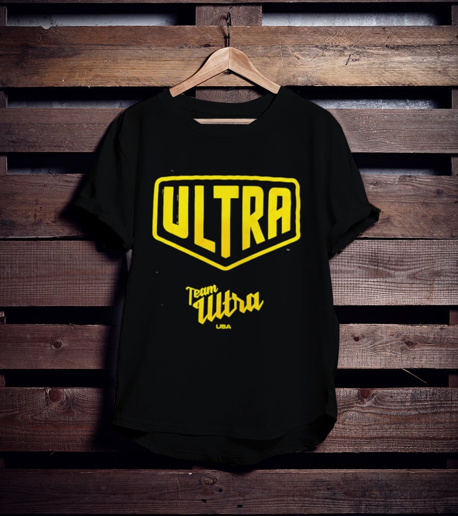 Team Ultra USA Yellow Black Shield Crest Ultra USA T-Shirt