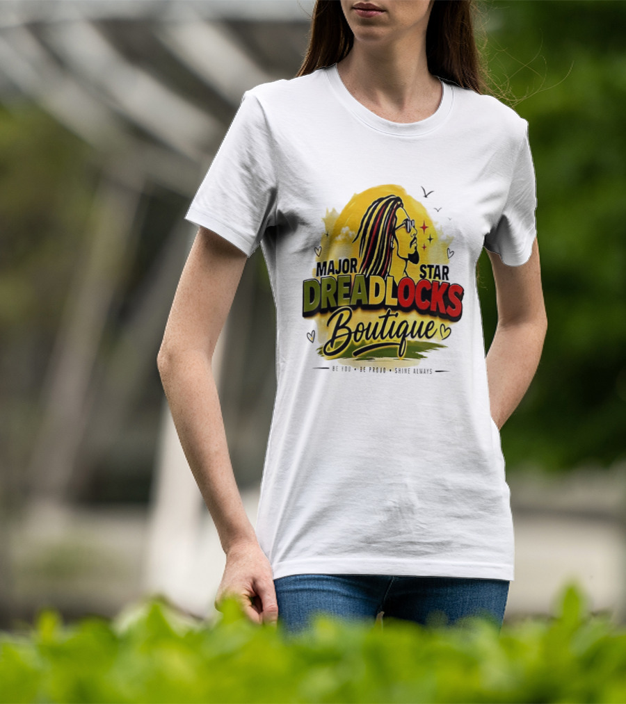 Major Star Dreadlocks Boutique Be You Shine Always Rastafarian Man Profile T-Shirt