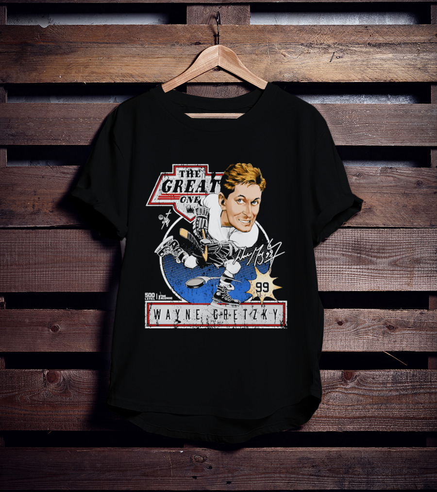 Wayne Gretzky The Great One Los Angeles Kings Caricature Bruce Stark Collection 99 T-Shirt
