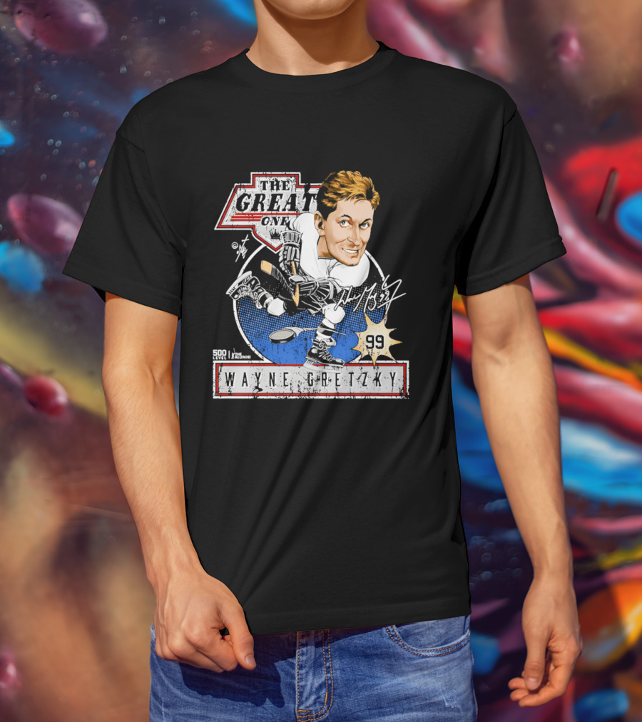 Wayne Gretzky The Great One Los Angeles Kings Caricature Bruce Stark Collection 99 T-Shirt