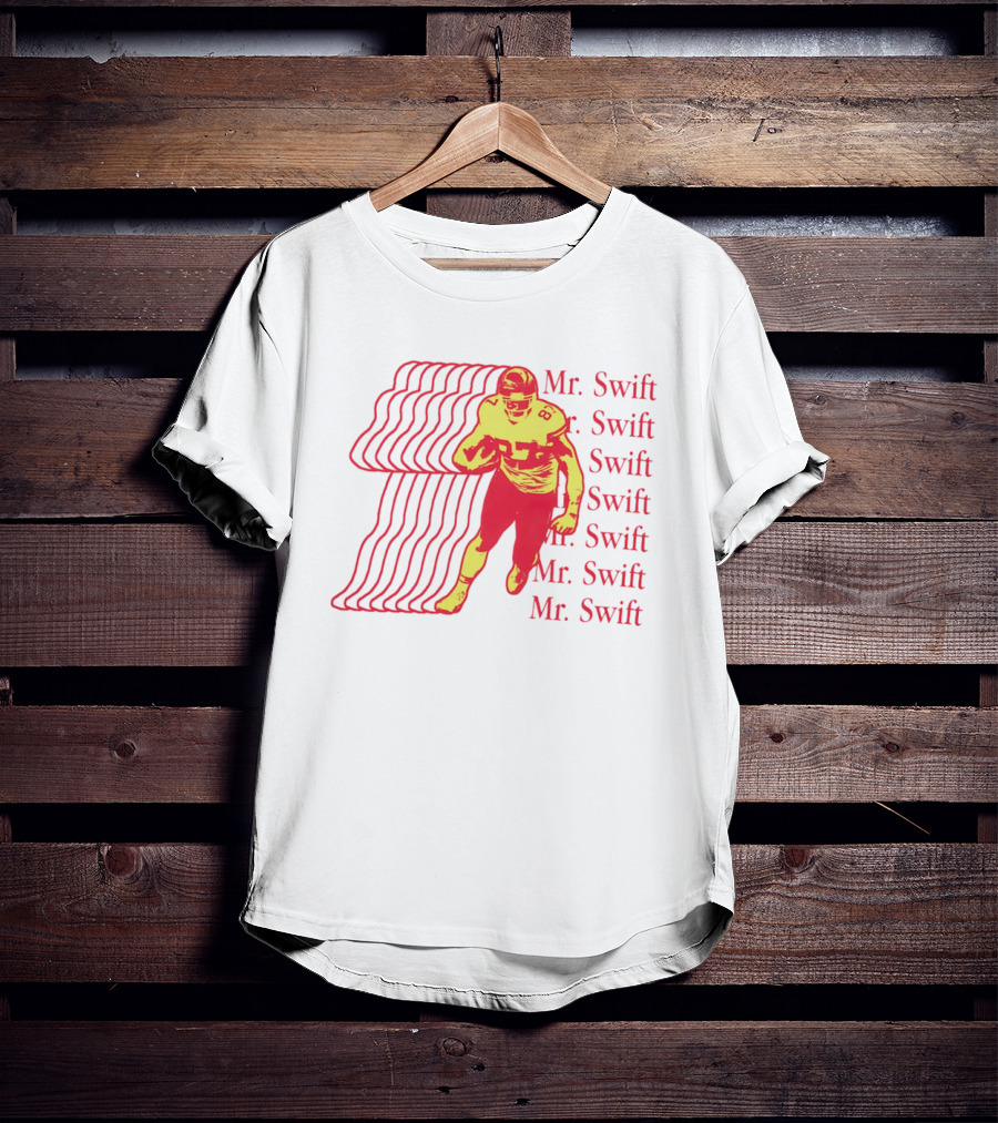 Mr. Swift Travis Kelce Football Player Graphic With Psychedelic Wave T-Shirt