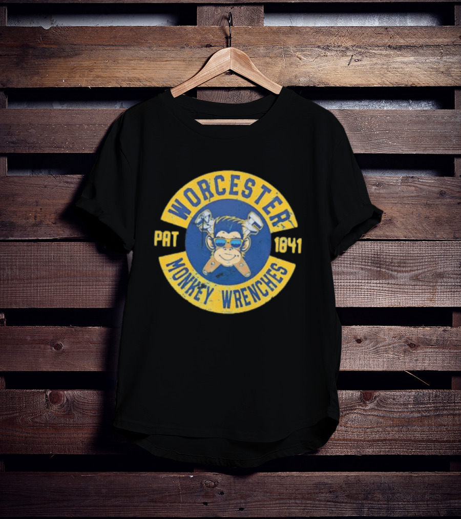 Worcester Pat 1841 Monkey Wrenches Monkey T-Shirt