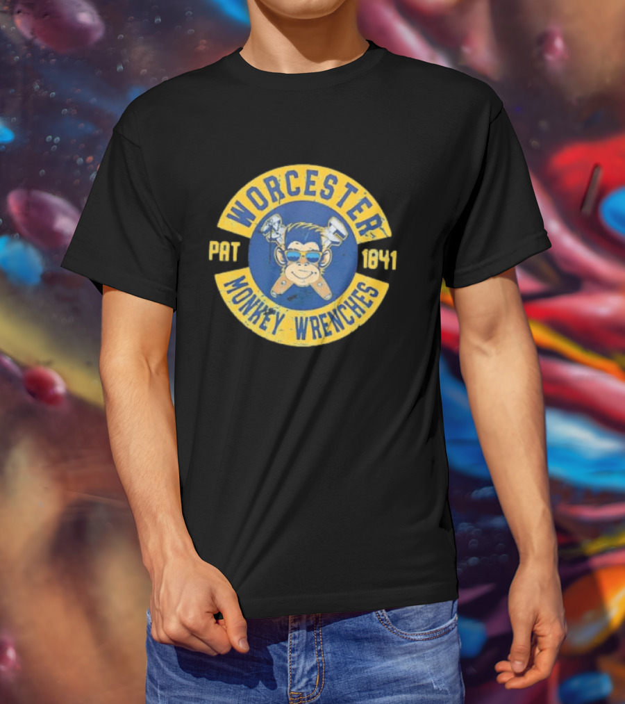 Worcester Pat 1841 Monkey Wrenches Monkey T-Shirt