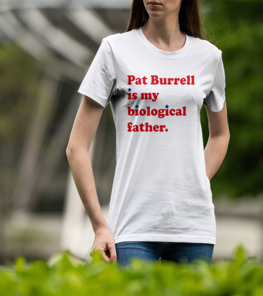 Pat Burrell Is My Biological Father Red Blue Star Dots T-Shirt