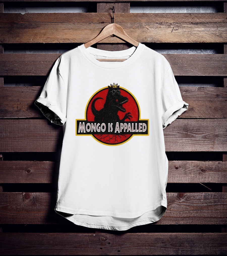Mongo Is Appalled Dinosaur Crown Sunglasses Red Circle T-Shirt