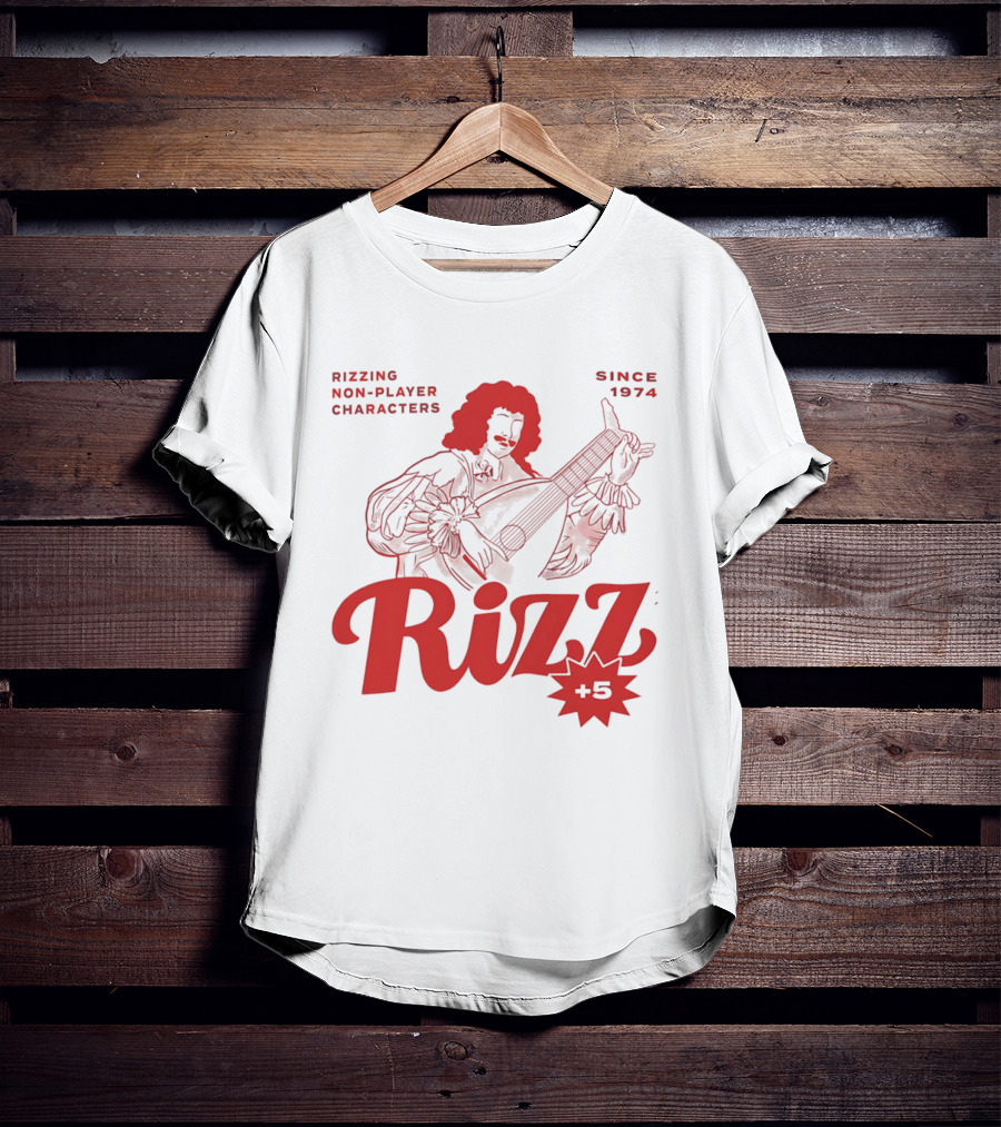 Rizzing Non Player Characters Since 1974 Rizz +5 Bard T-Shirt