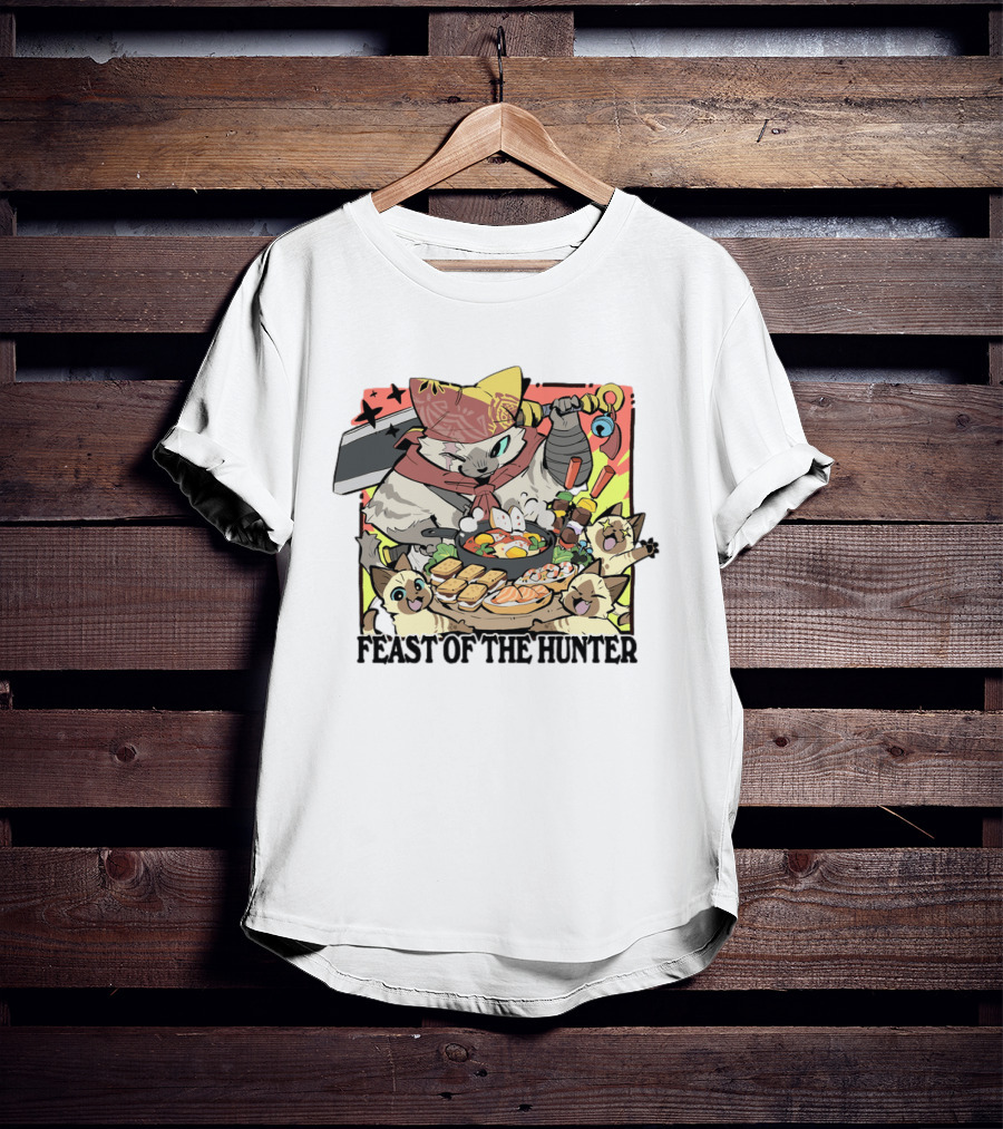 Feast Of The Hunter Cats Cooking Sushi And Food Celebration T-Shirt