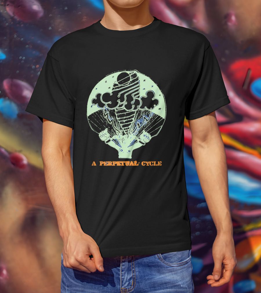 A Perpetual Cycle Tornado 4545 Hands Clouds Stars T-Shirt