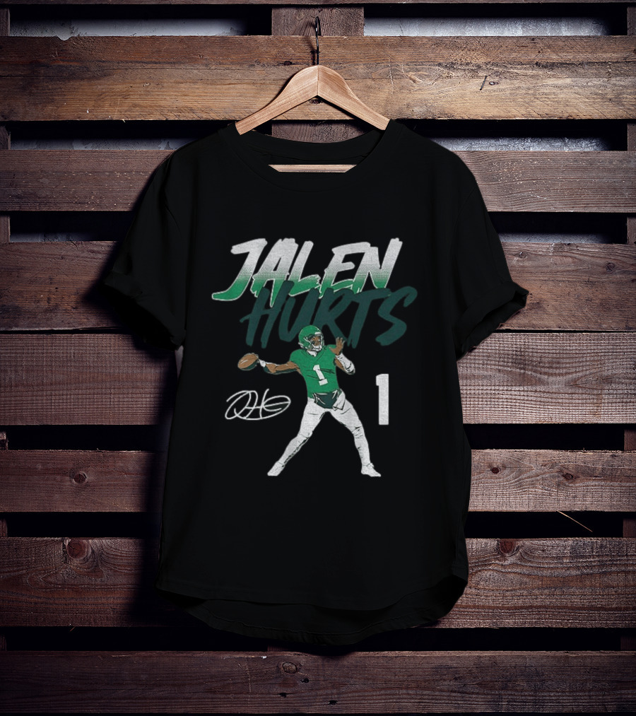 Jalen Hurts Philadelphia Football Player Number 1 Pose T-Shirt