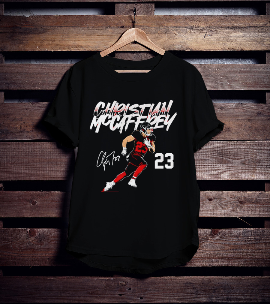 Christian Mccaffrey Signature 23 Football Running Back T-Shirt