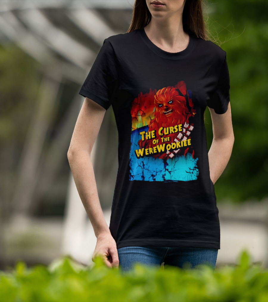 The Curse Of The WereWookiee Retro Horror Monster Mashup T-Shirt