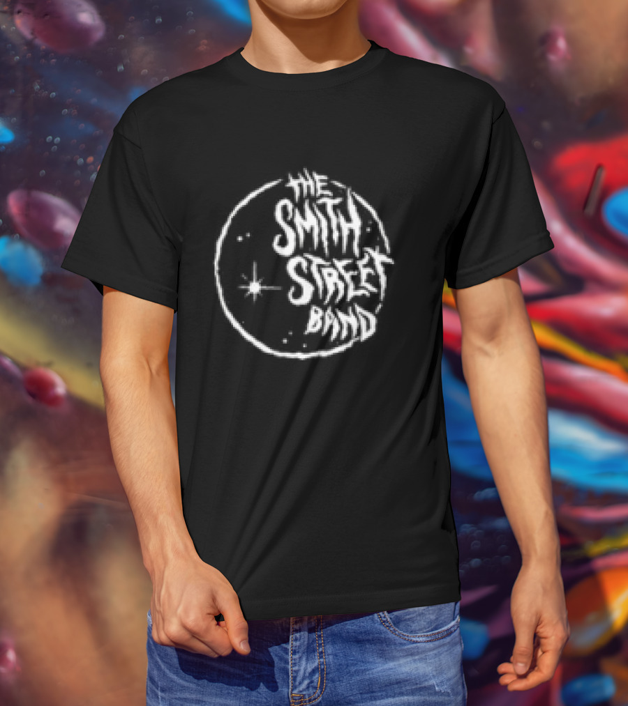 The Smith Street Band Black Moon Design White Circular T-Shirt