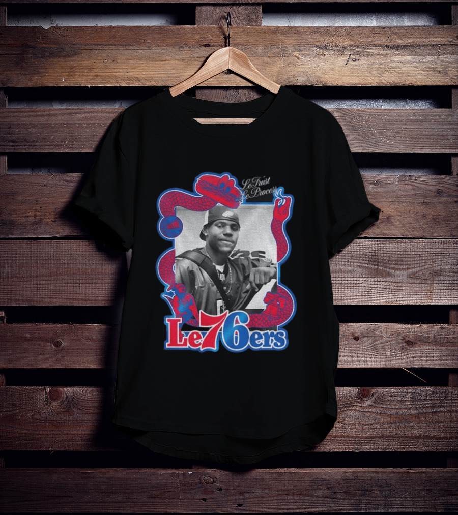 LeTrust LeProcess LeBron James Le76ers Snake Motif T-Shirt