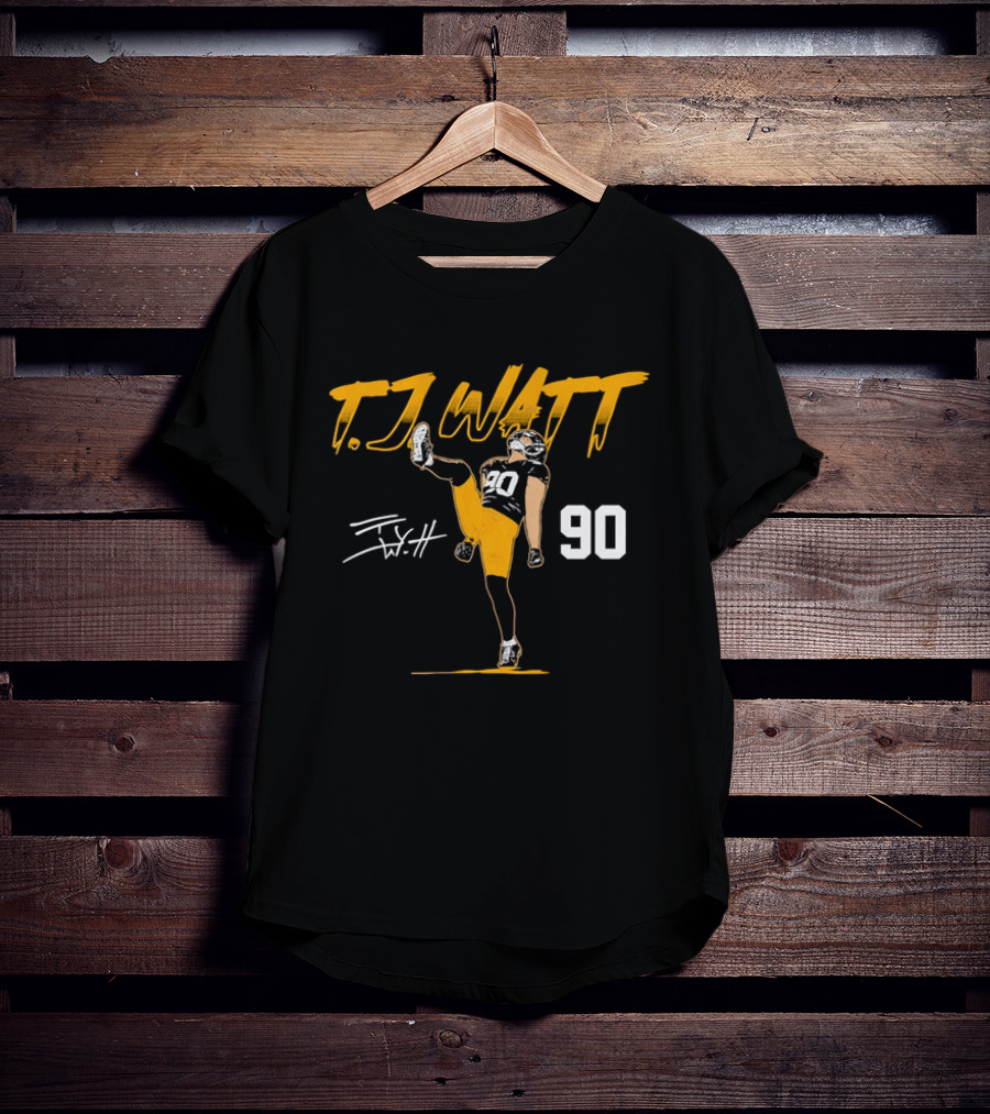 T.J. Watt 90 High Kick Celebration Football Player T-Shirt