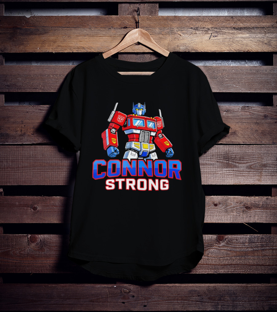 Connor Strong Transformers Optimus Prime Robot Cartoon T-Shirt