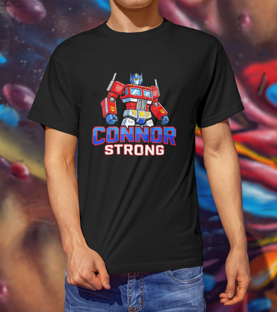 Connor Strong Transformers Optimus Prime Robot Cartoon T-Shirt