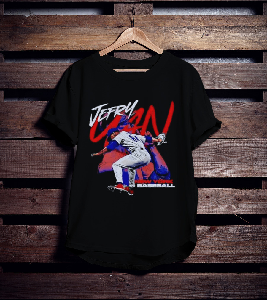 Jefry Yan New York Baseball Bootleg Pitcher Action Photo T-Shirt