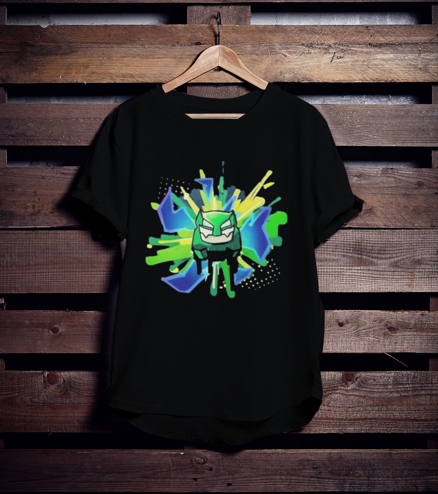 Vortrox Graffiti Green Blue Splash T-Shirt